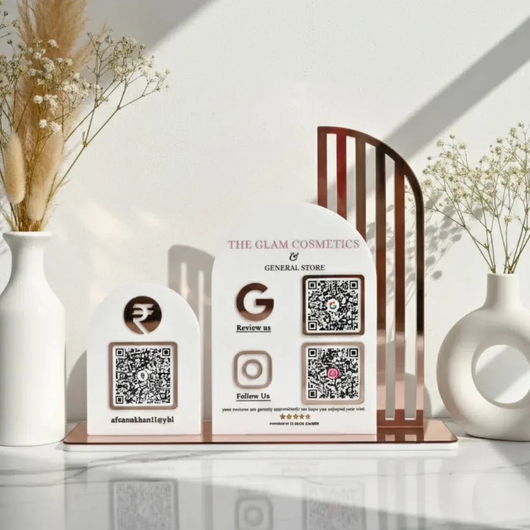 Premium 3 QR Standee - Quick Cards