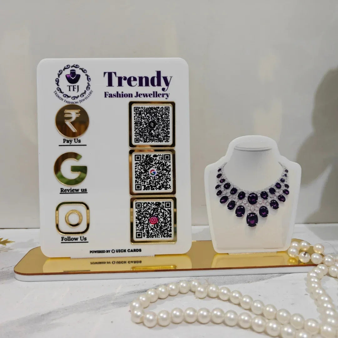 jewelry 3 QR Standee - Quick Cards