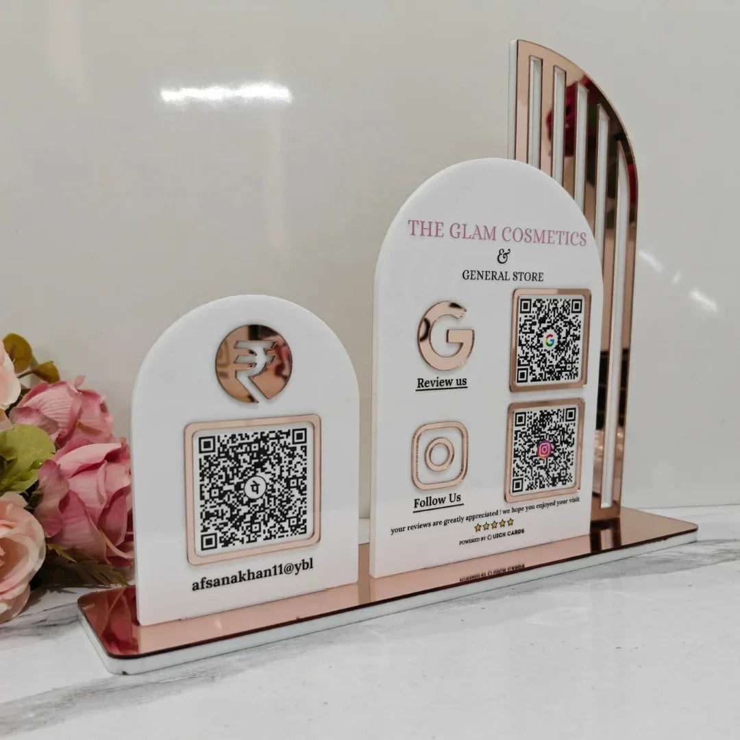 Premium 3 QR Standee - Quick Cards