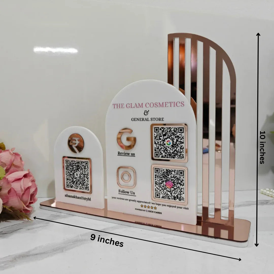 Premium 3 QR Standee - Quick Cards