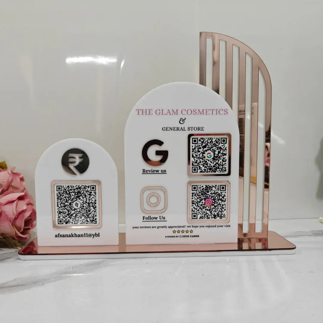 Premium 3 QR Standee - Quick Cards