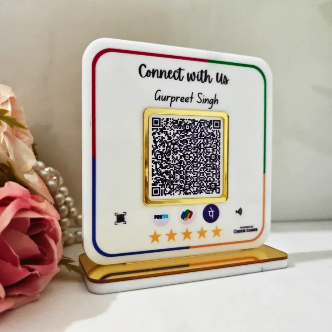 1 QR Payment Stand / Google Review / Instagram - Quick Cards
