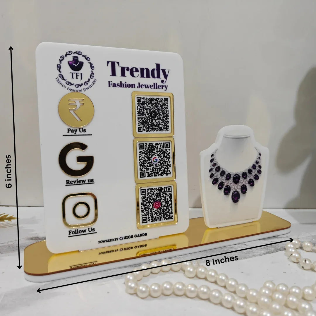 jewelry 3 QR Standee - Quick Cards