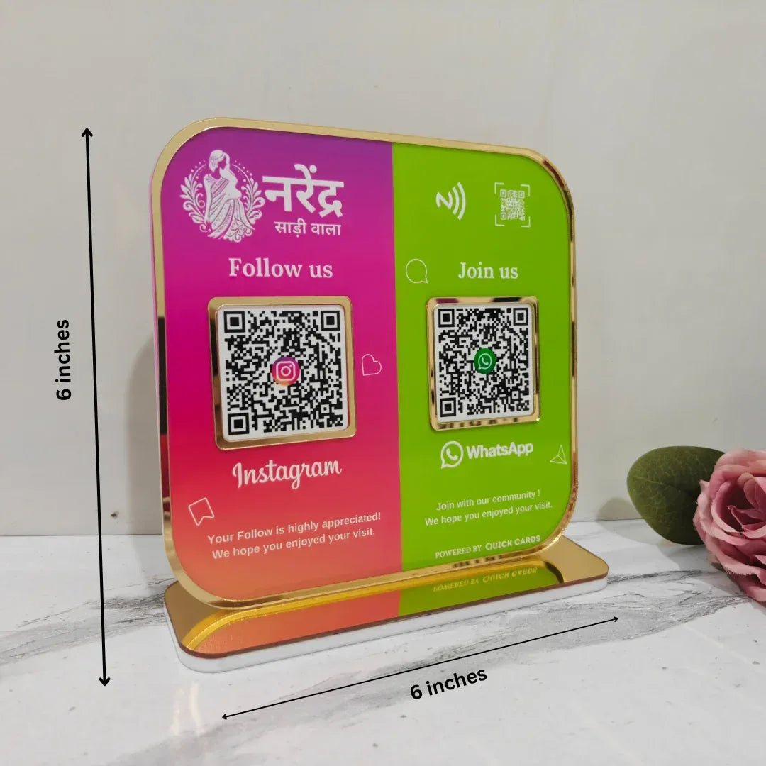 2 QR Standee Platforms Colors - Quick Cards