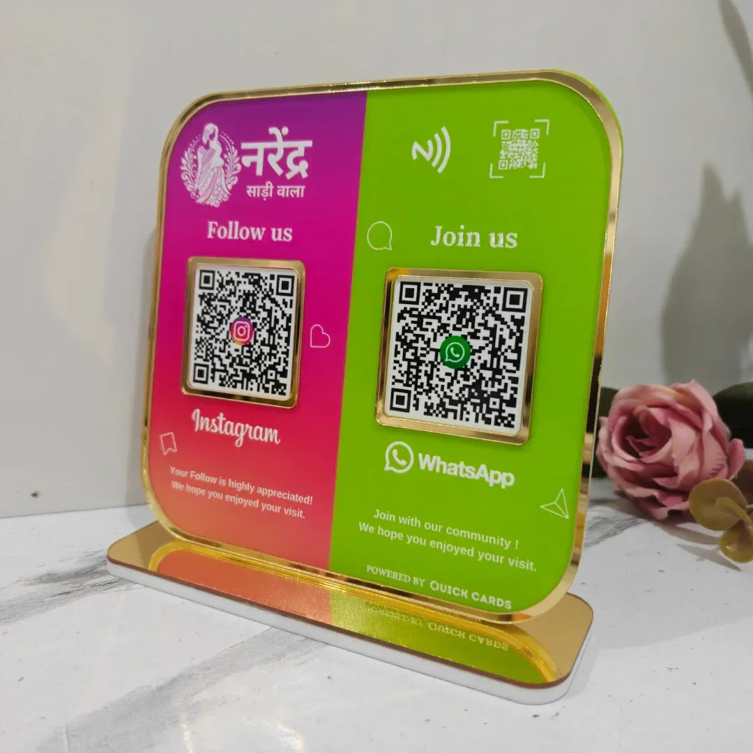 2 QR Standee Platforms Colors - Quick Cards