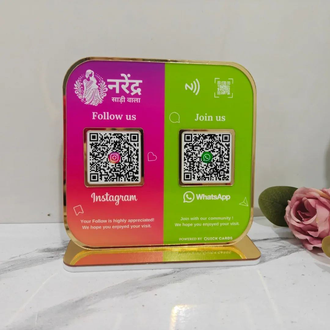 2 QR Standee Platforms Colors - Quick Cards