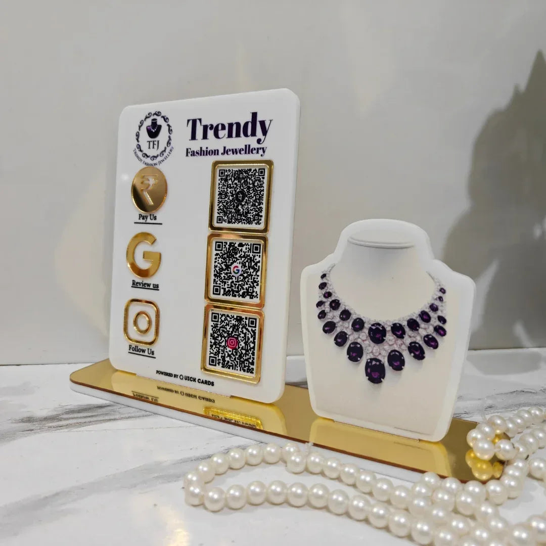 jewelry 3 QR Standee - Quick Cards