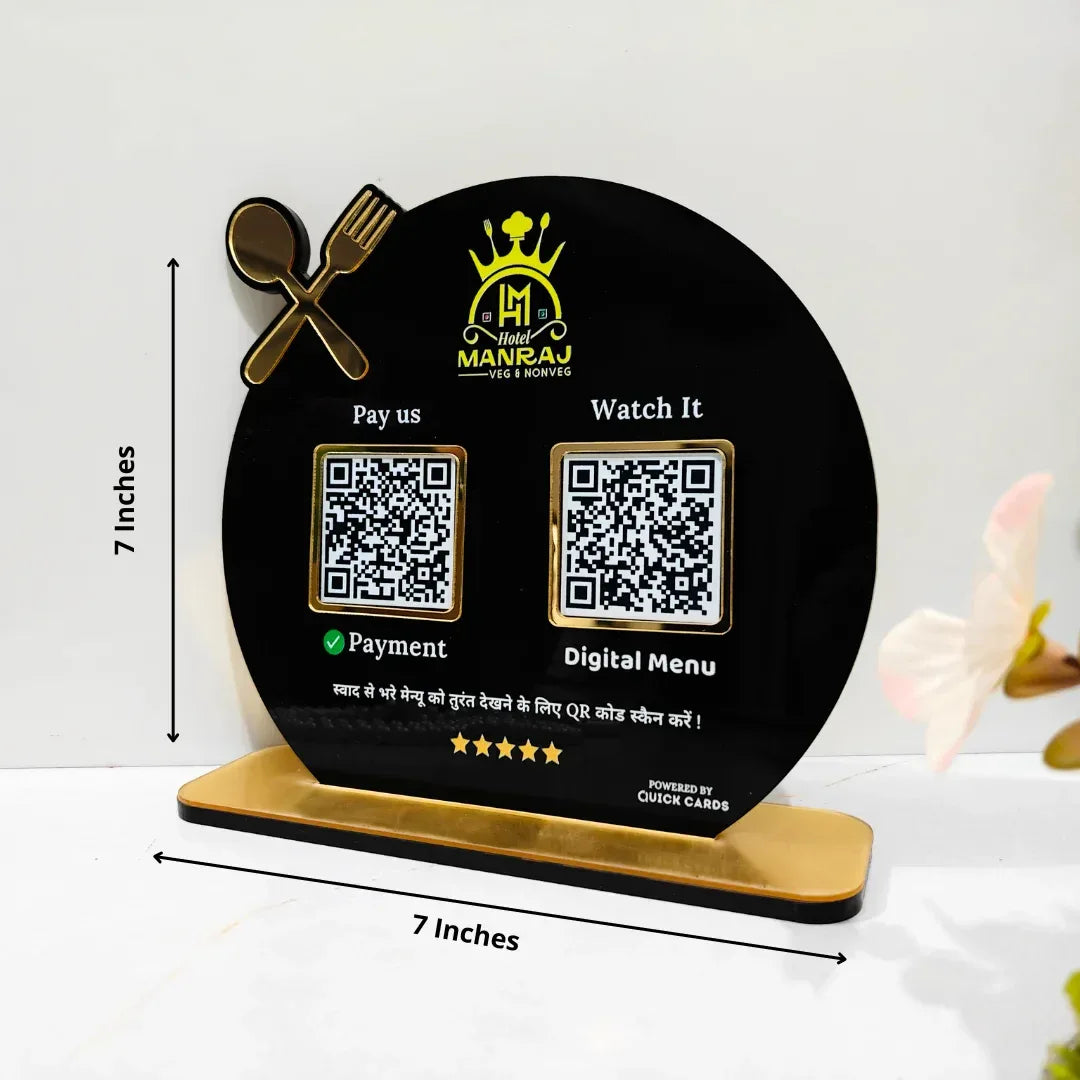 2 QR premium Standee Restaurant Special - Quick Cards