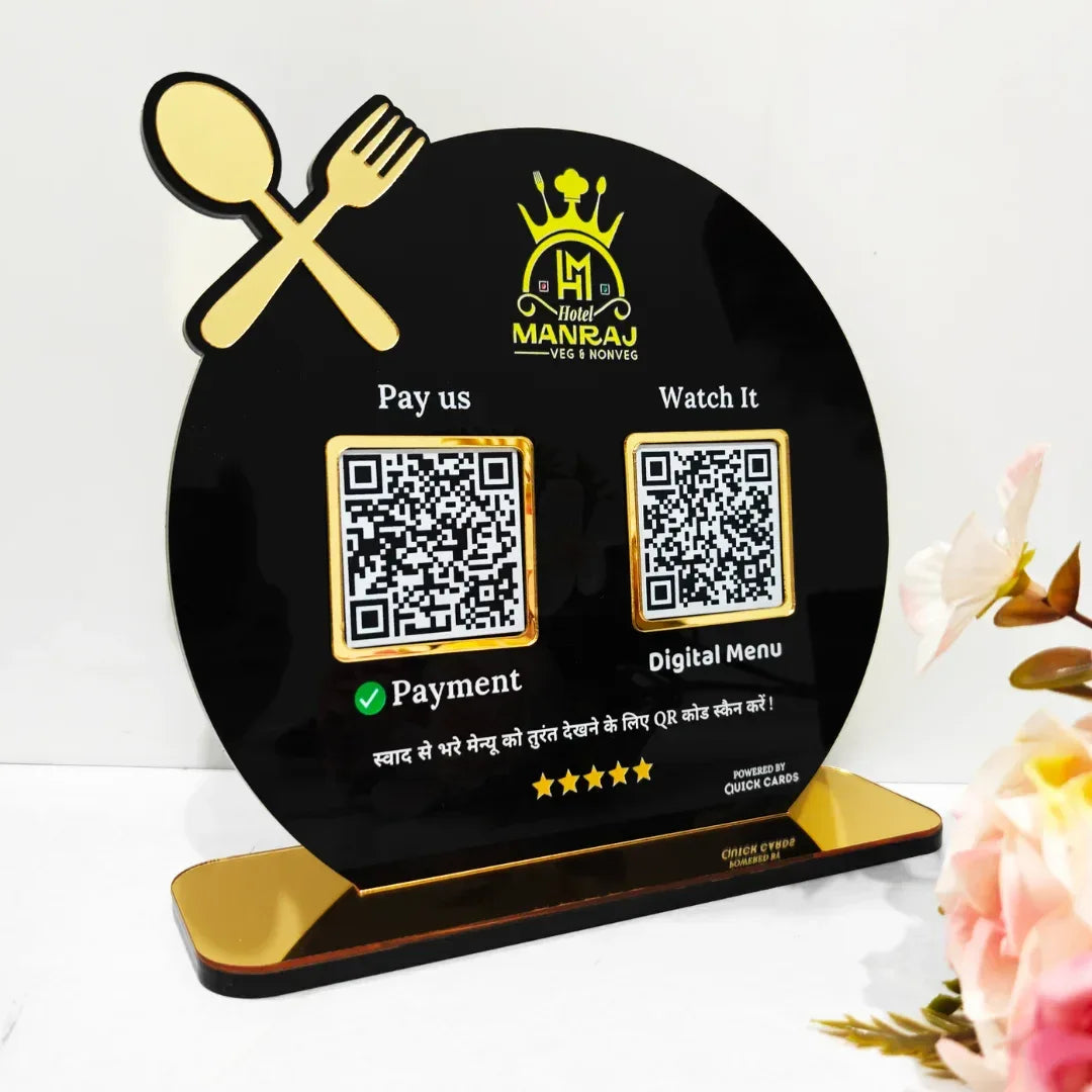 2 QR premium Standee Restaurant Special - Quick Cards