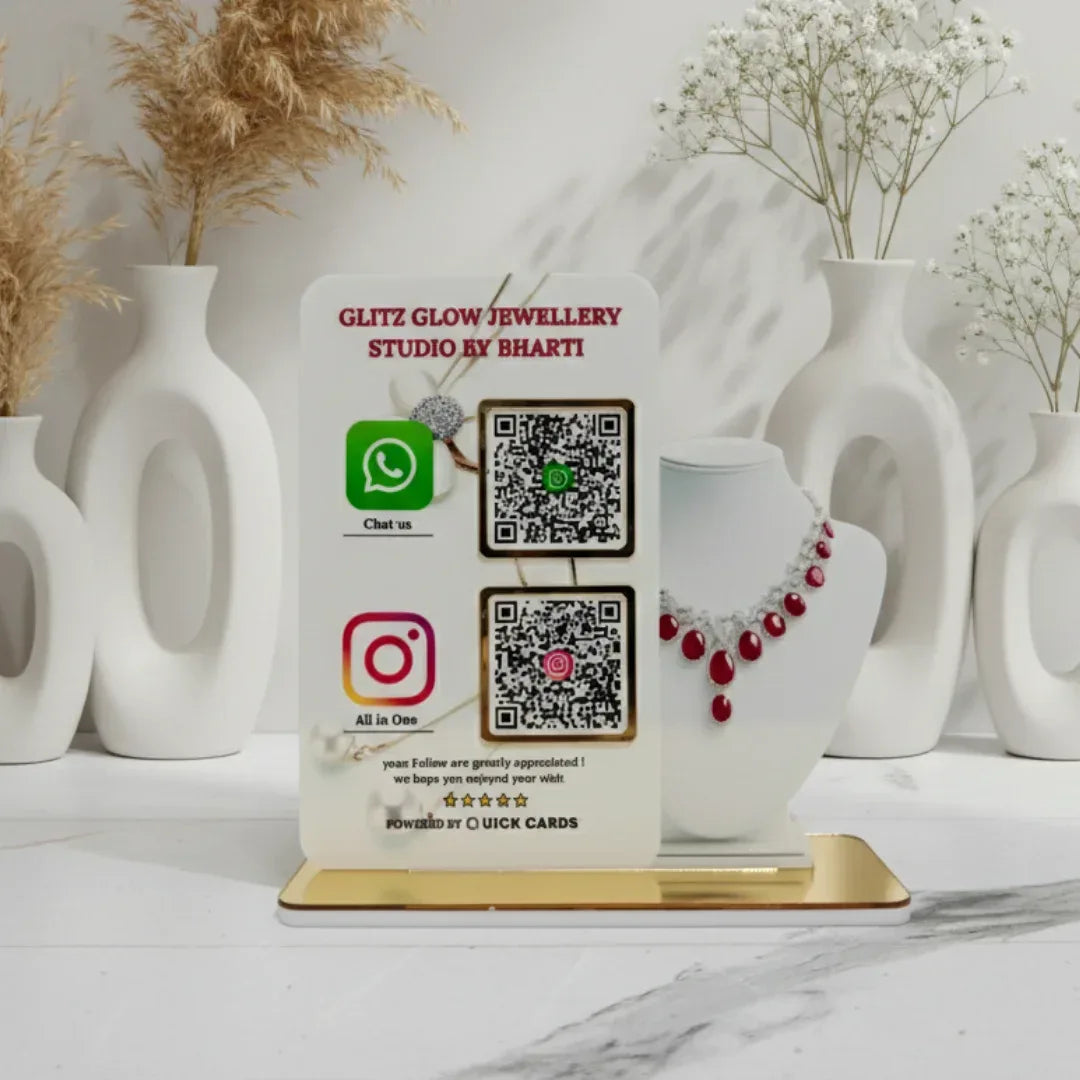 jewelry 2 QR Standee - Quick Cards