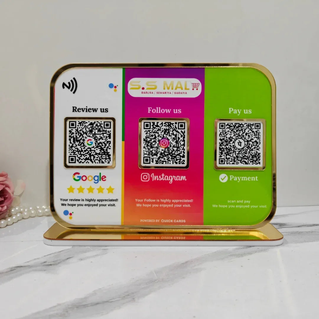 3 QR Standee Platform Colors - Quick Cards