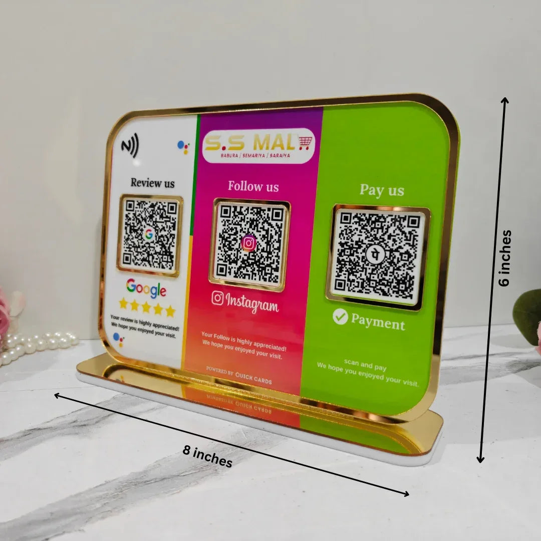 3 QR Standee Platform Colors - Quick Cards