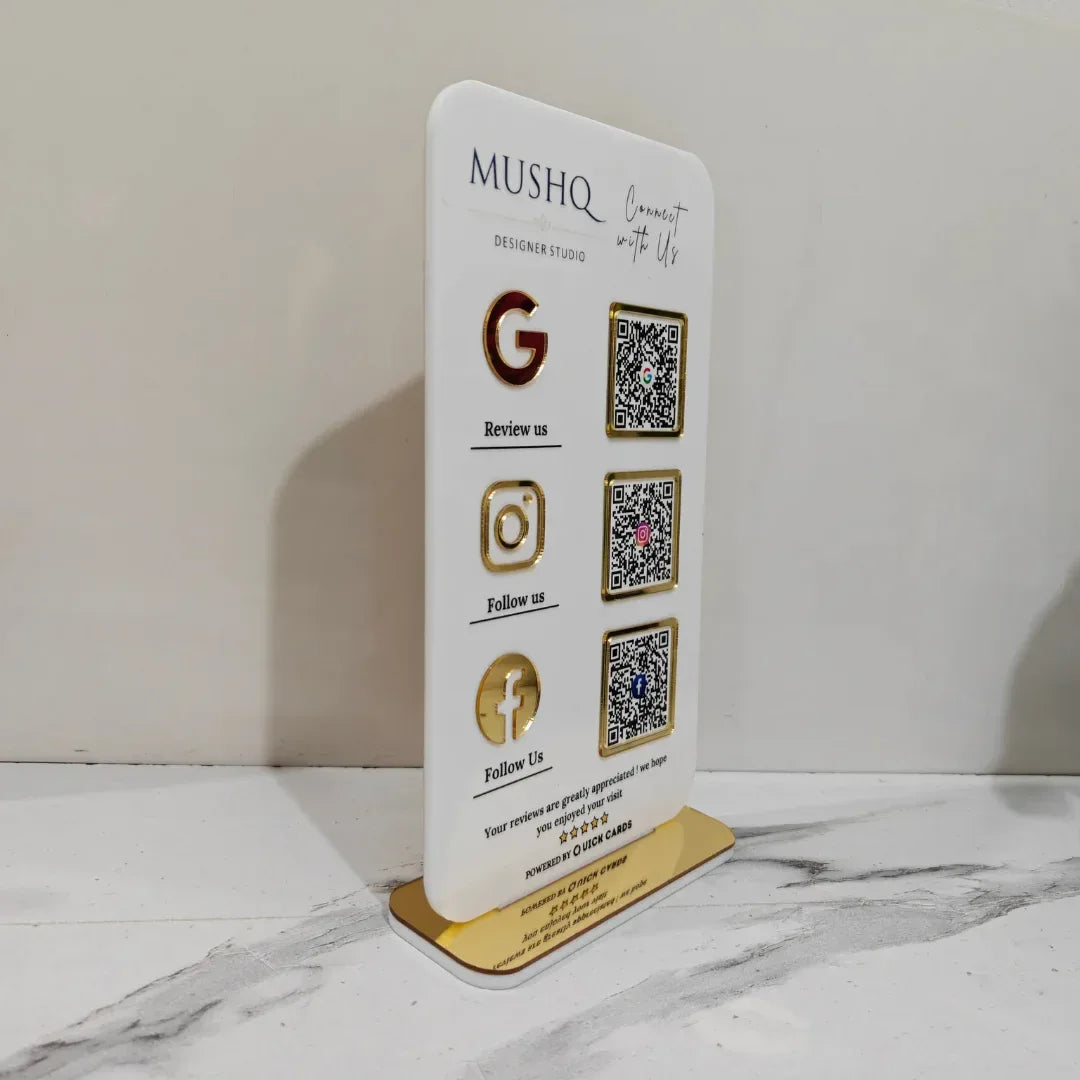 3 QR Standee vertical - Quick Cards