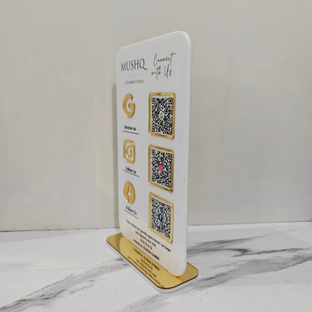 3 QR Standee vertical - Quick Cards