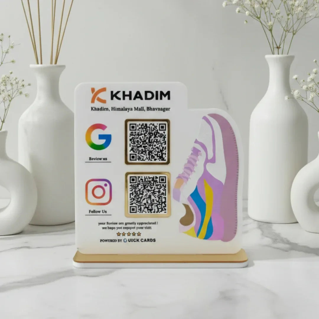 2 QR Footwear QR Standee - Quick Cards
