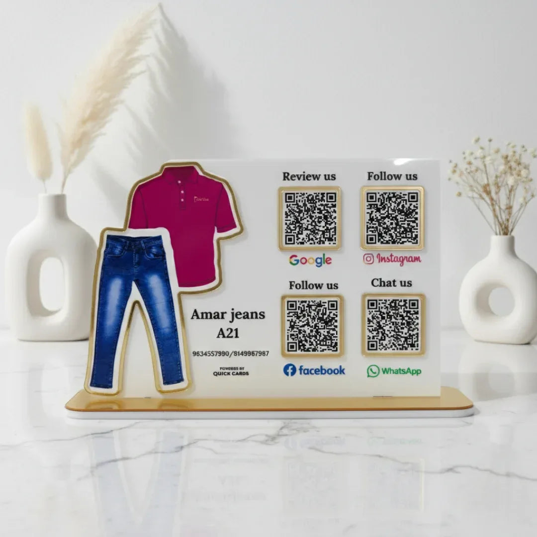 Clothing 4 QR Standee - Quick Cards