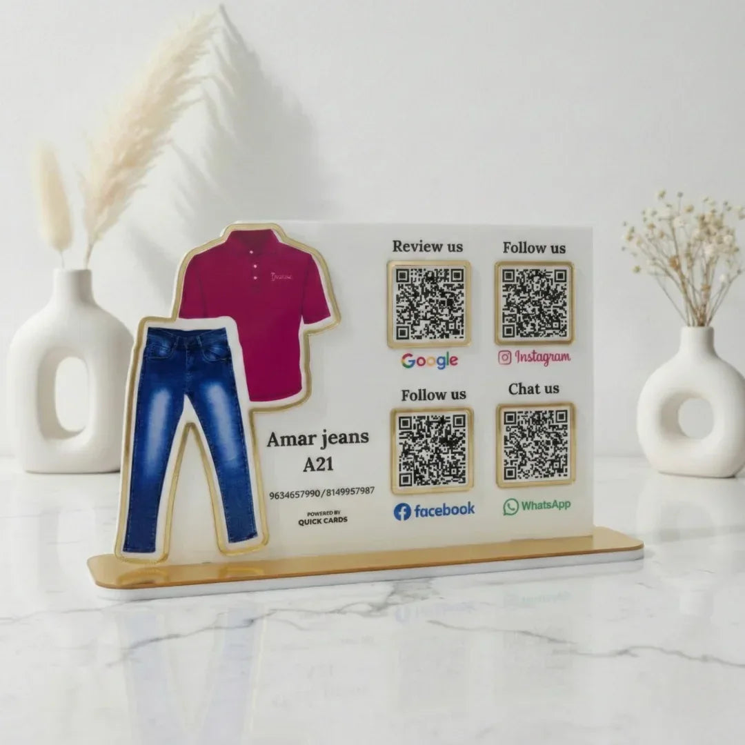 Clothing 4 QR Standee - Quick Cards