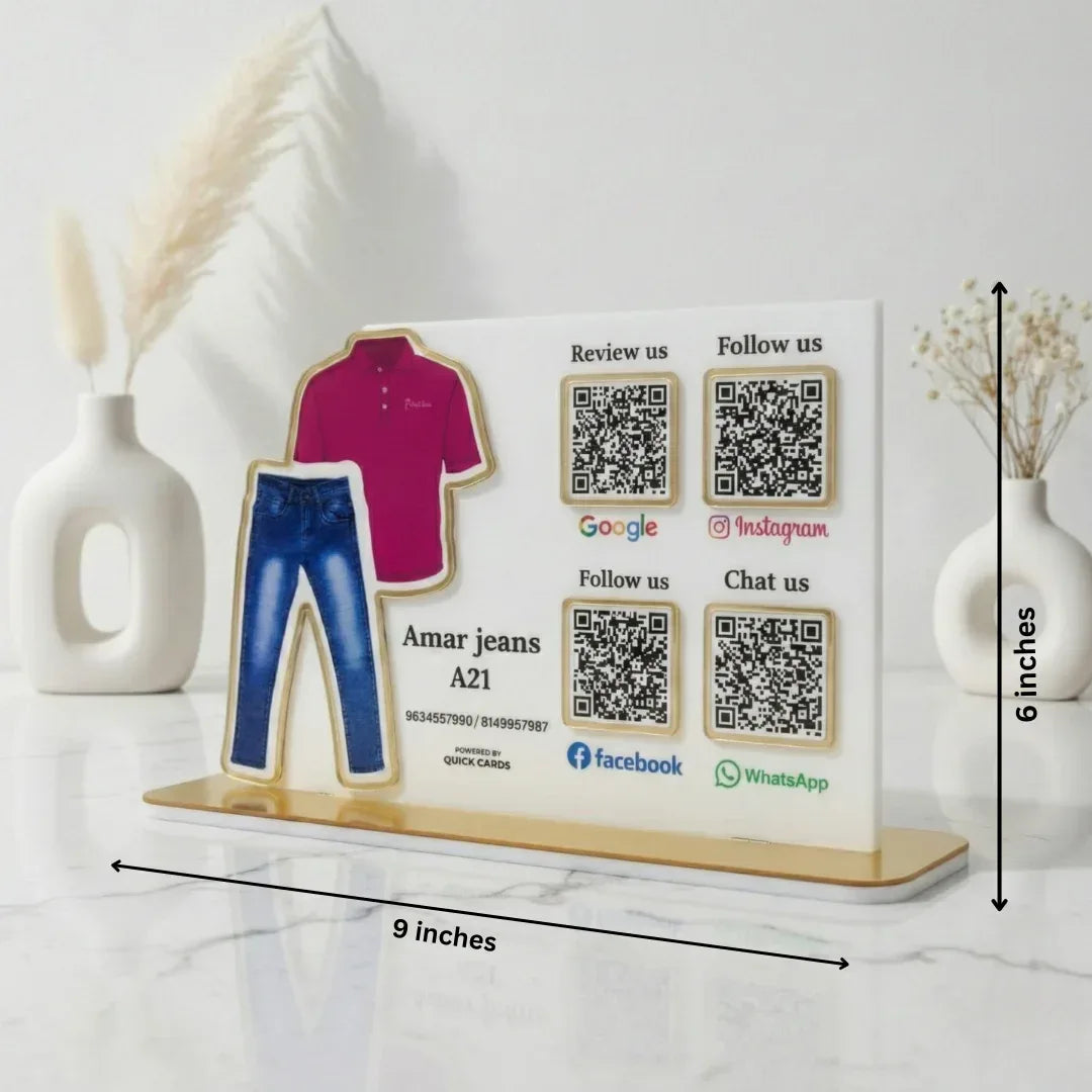 Clothing 4 QR Standee - Quick Cards