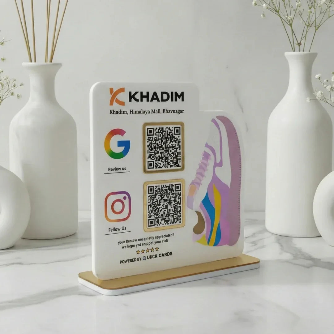 2 QR Footwear QR Standee - Quick Cards