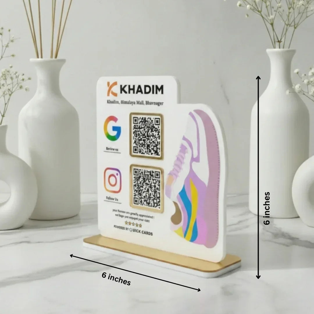 2 QR Footwear QR Standee - Quick Cards