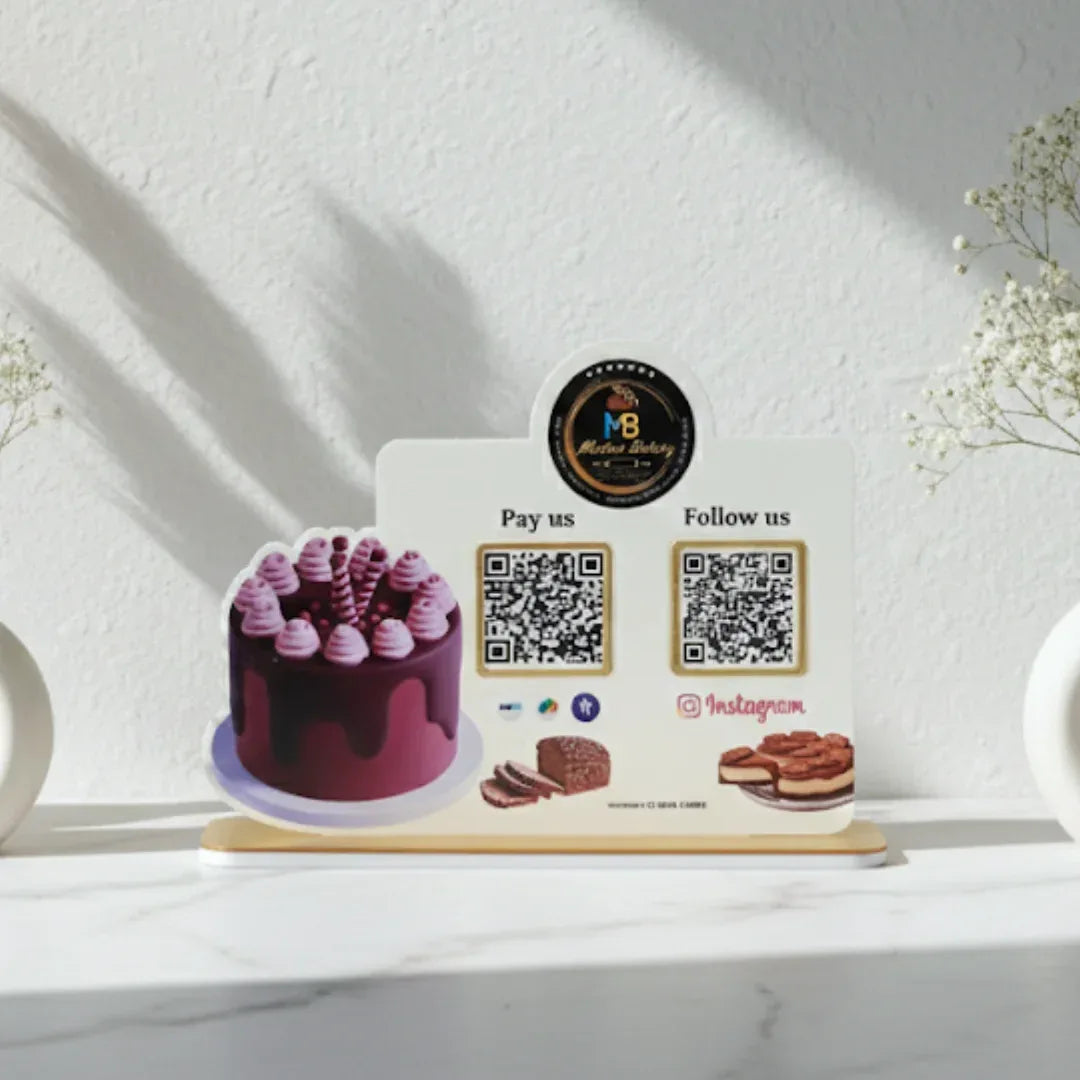 Cake Shape 2 QR Standee - Quick Cards