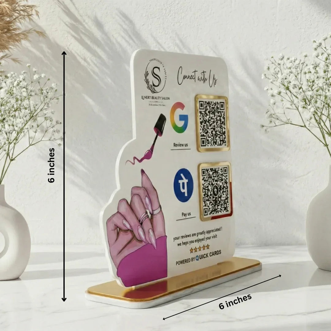 Nail Paint 2 QR Standee - Quick Cards