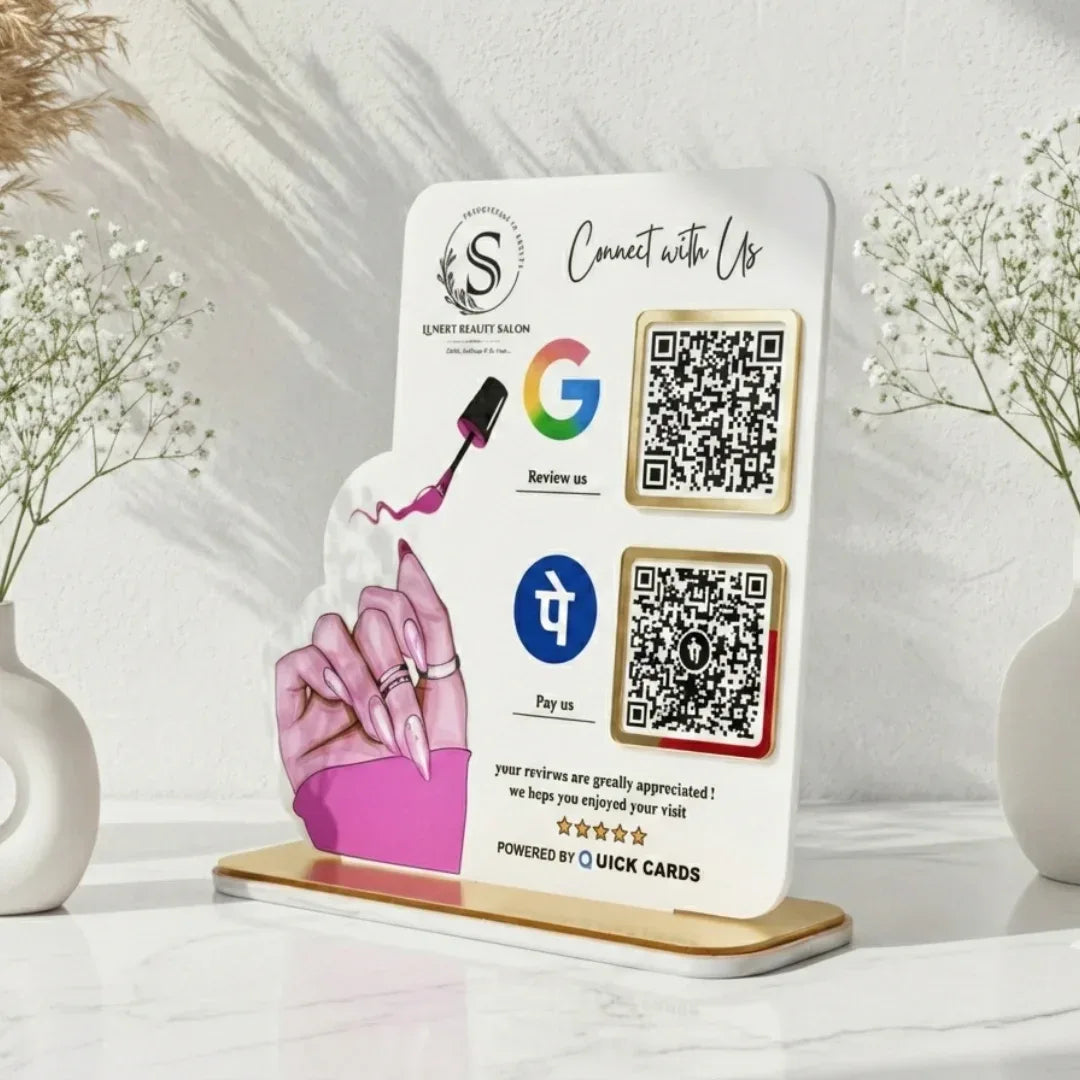 Nail Paint 2 QR Standee - Quick Cards