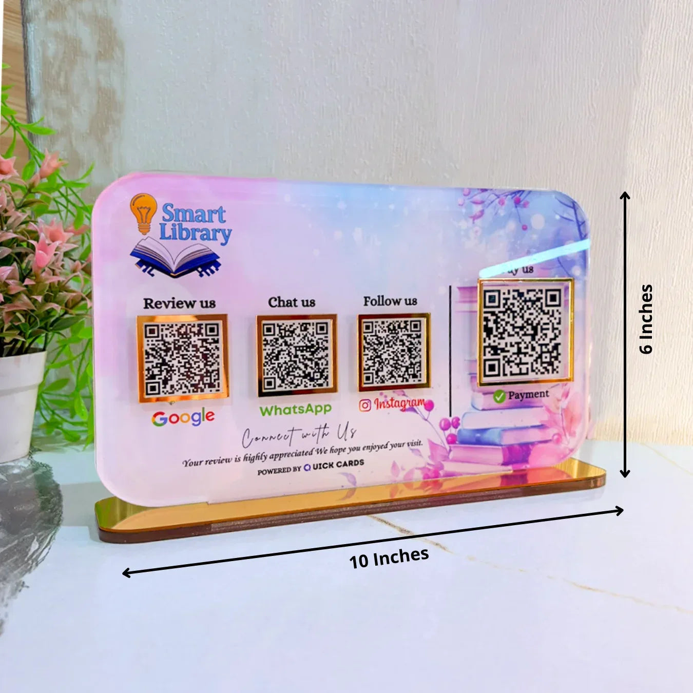 4 QR Smart Digital Standee - Quick Cards