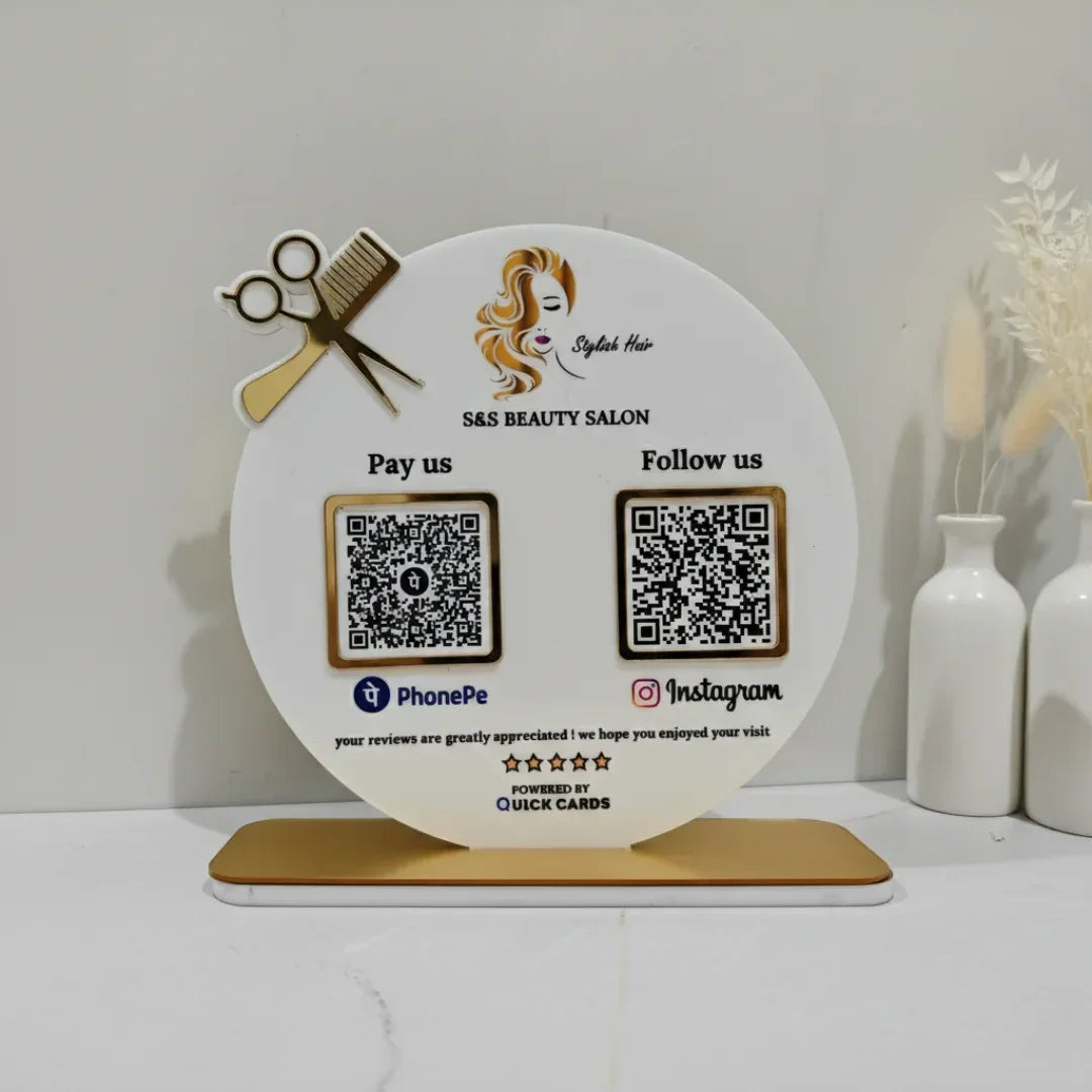 Saloon 2 QR Standee - Quick Cards