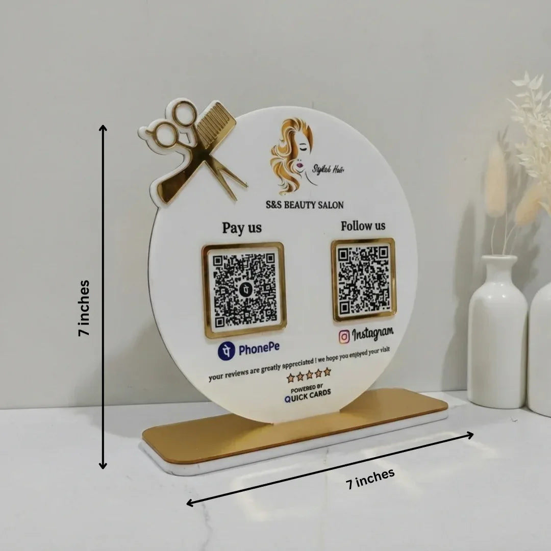 Saloon 2 QR Standee - Quick Cards