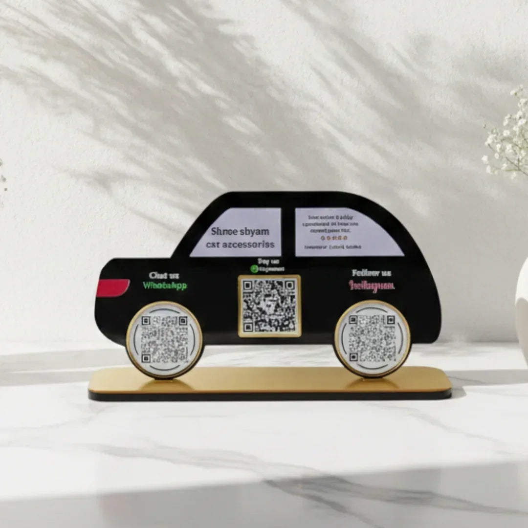 Car Shape 2 QR Standee - Quick Cards