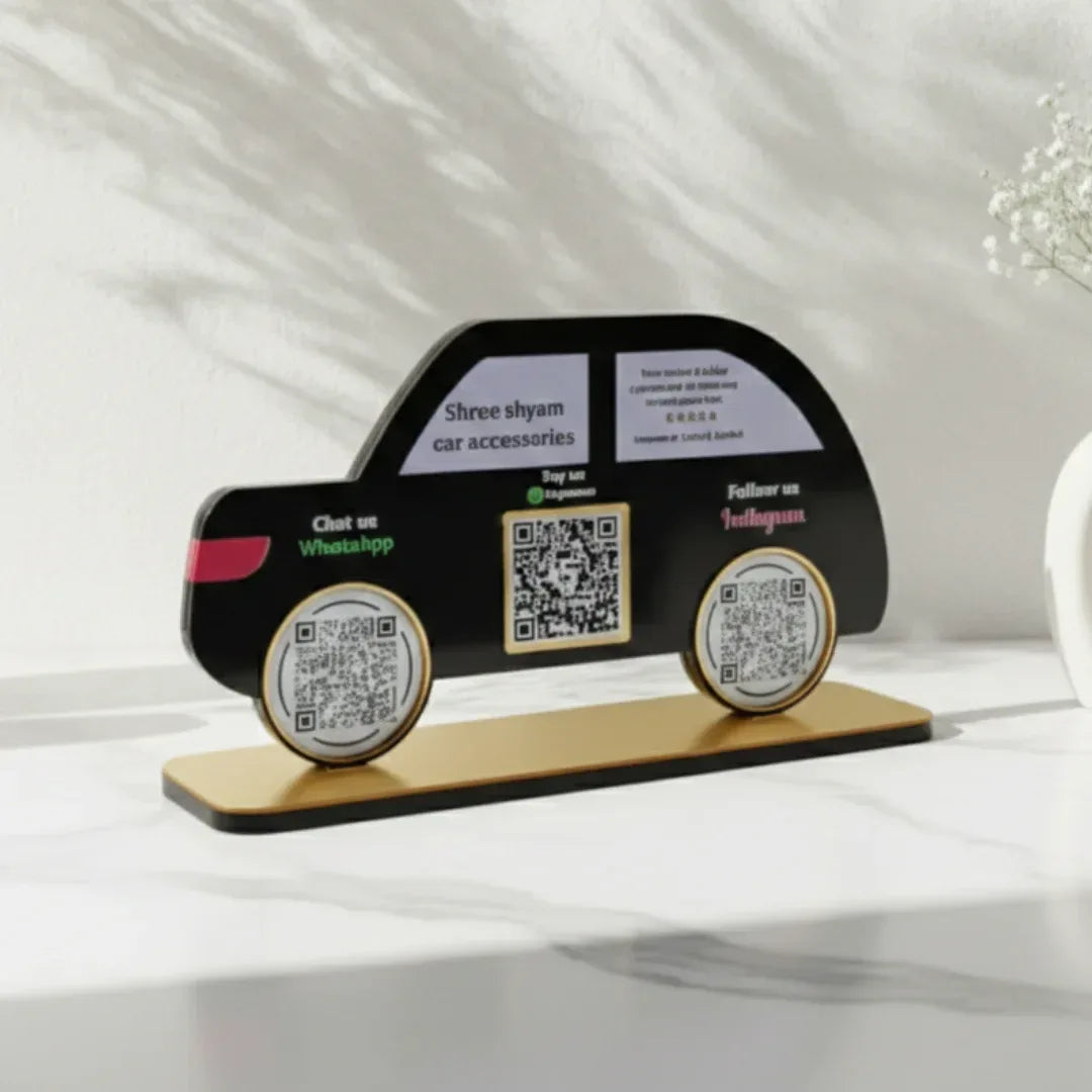 Car Shape 2 QR Standee - Quick Cards