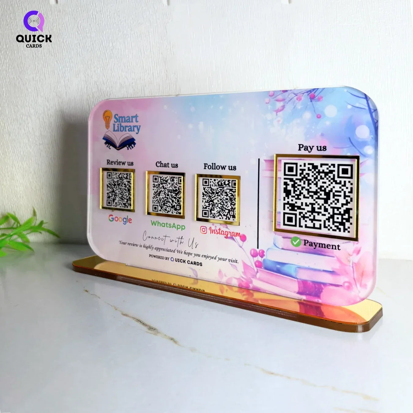 4 QR Smart Digital Standee - Quick Cards