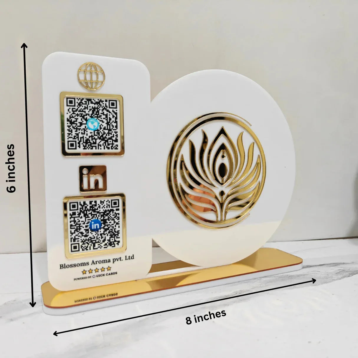 Custom Shape 2 QR Standee - Quick Cards