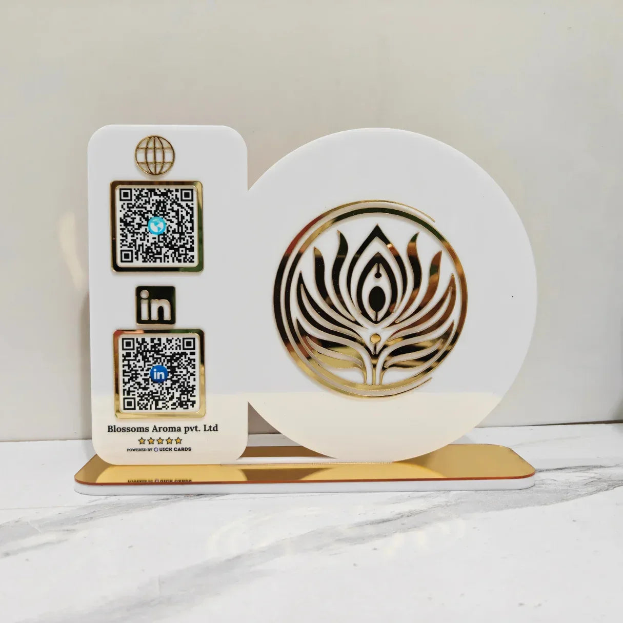 Custom Shape 2 QR Standee - Quick Cards