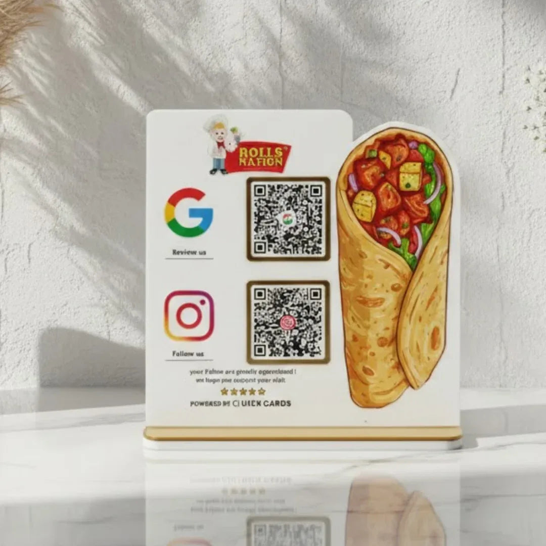 Cafe 2 QR Standee - Quick Cards
