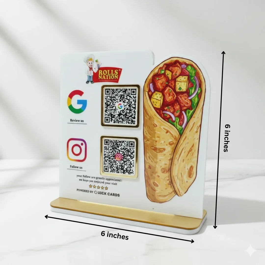 Cafe 2 QR Standee - Quick Cards