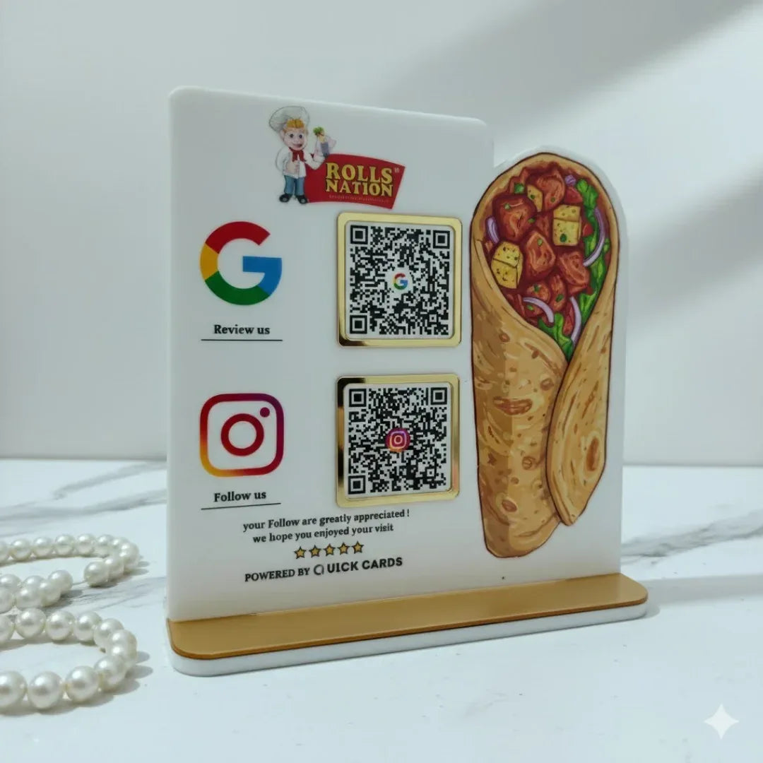 Cafe 2 QR Standee - Quick Cards