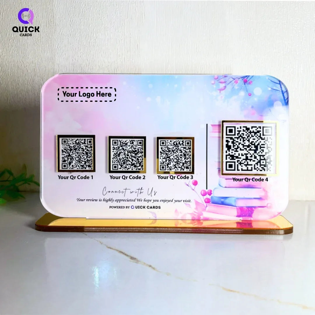 4 QR Smart Digital Standee - Quick Cards