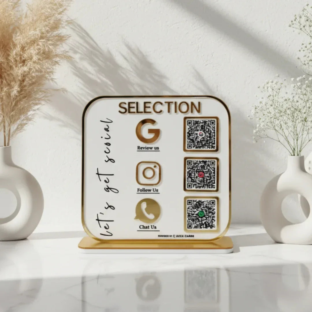 Premium 3 QR Standee - Quick Cards