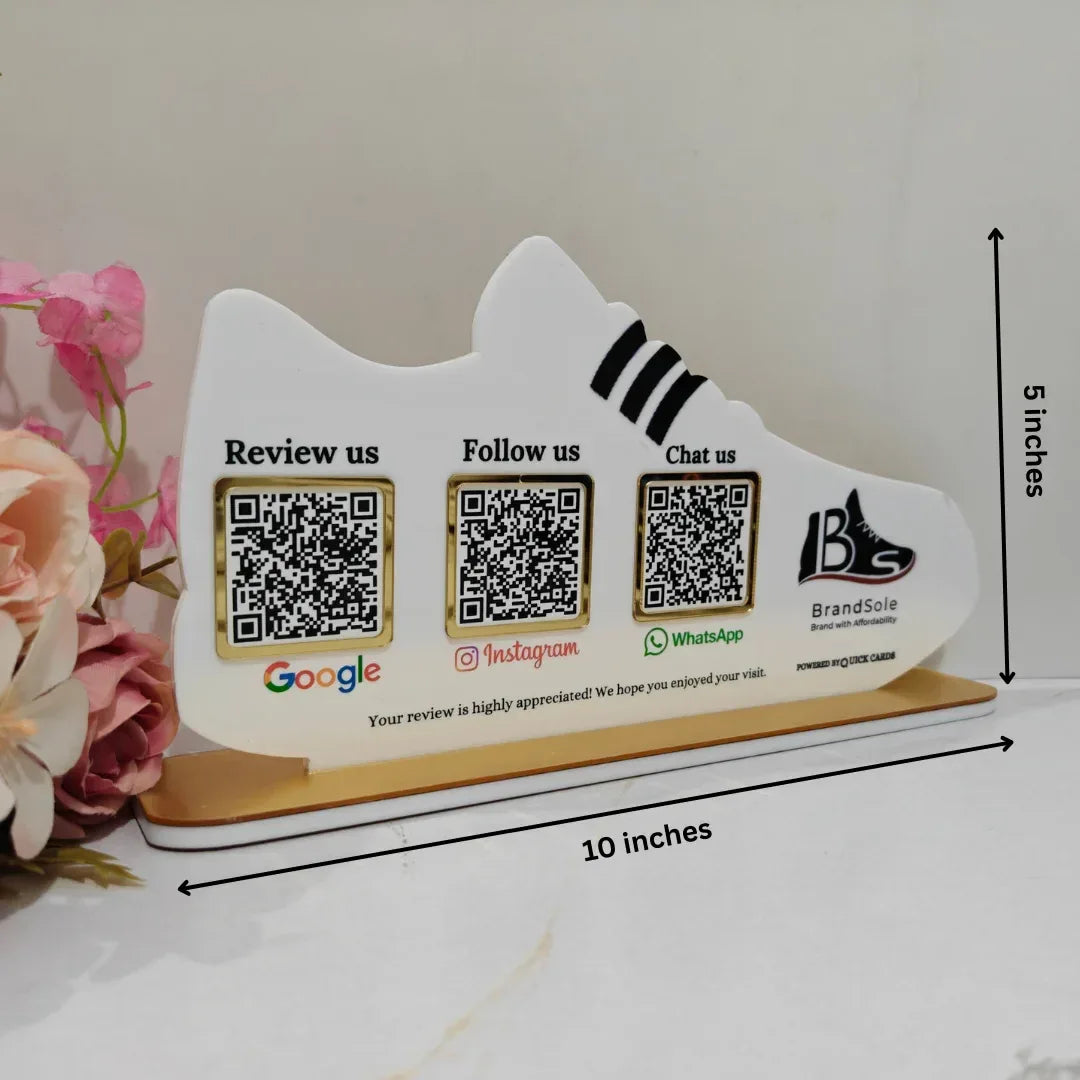 Shoes 3 QR Standee - Quick Cards