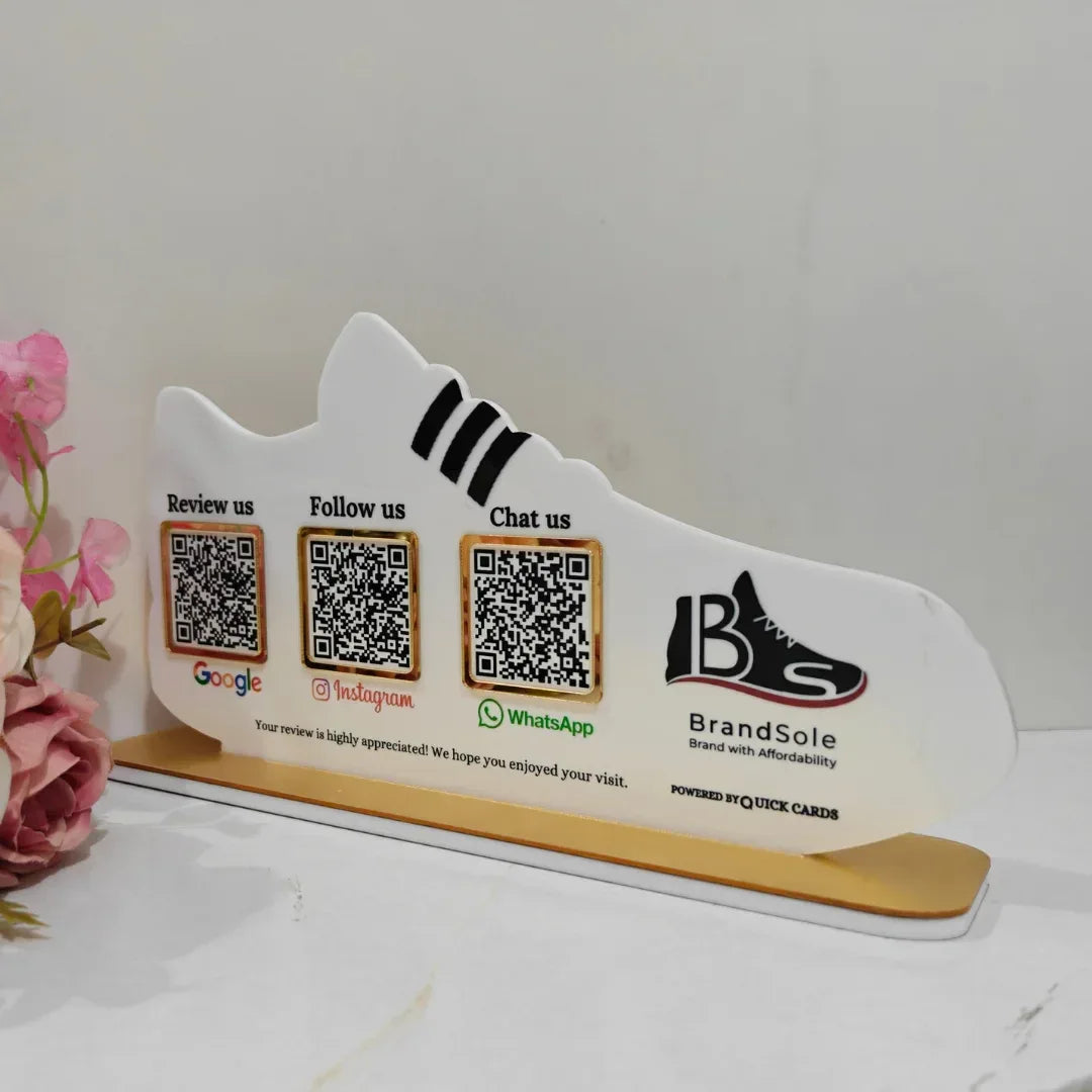 Shoes 3 QR Standee - Quick Cards
