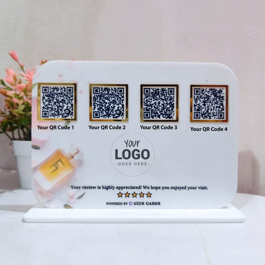 4 QR Smart Digital Standee - Quick Cards