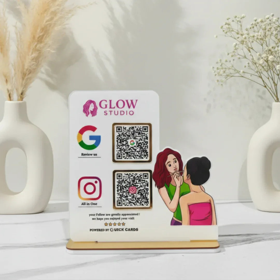 Makeup Style 2 QR Standee - Quick Cards