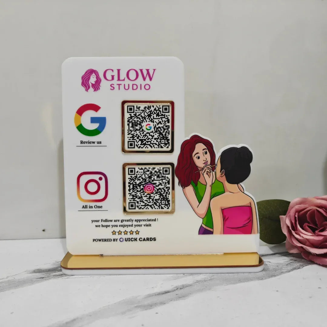 Makeup Style 2 QR Standee - Quick Cards