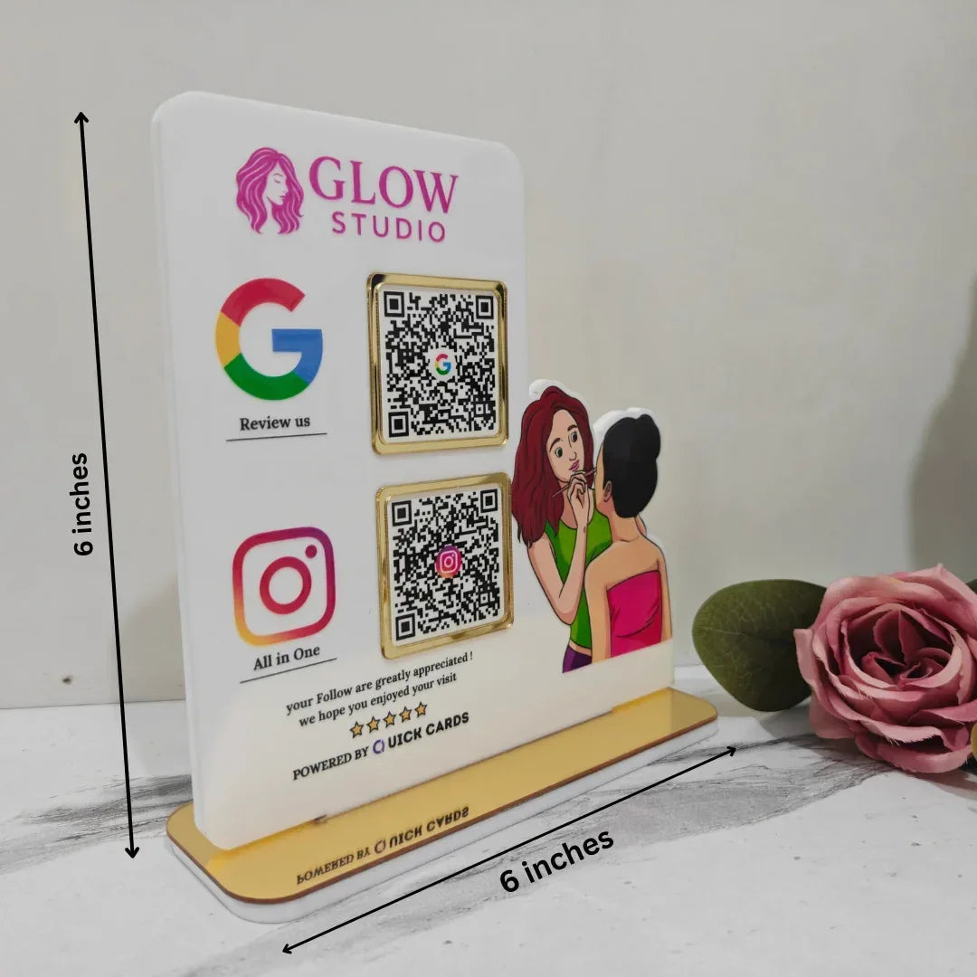 Makeup Style 2 QR Standee - Quick Cards