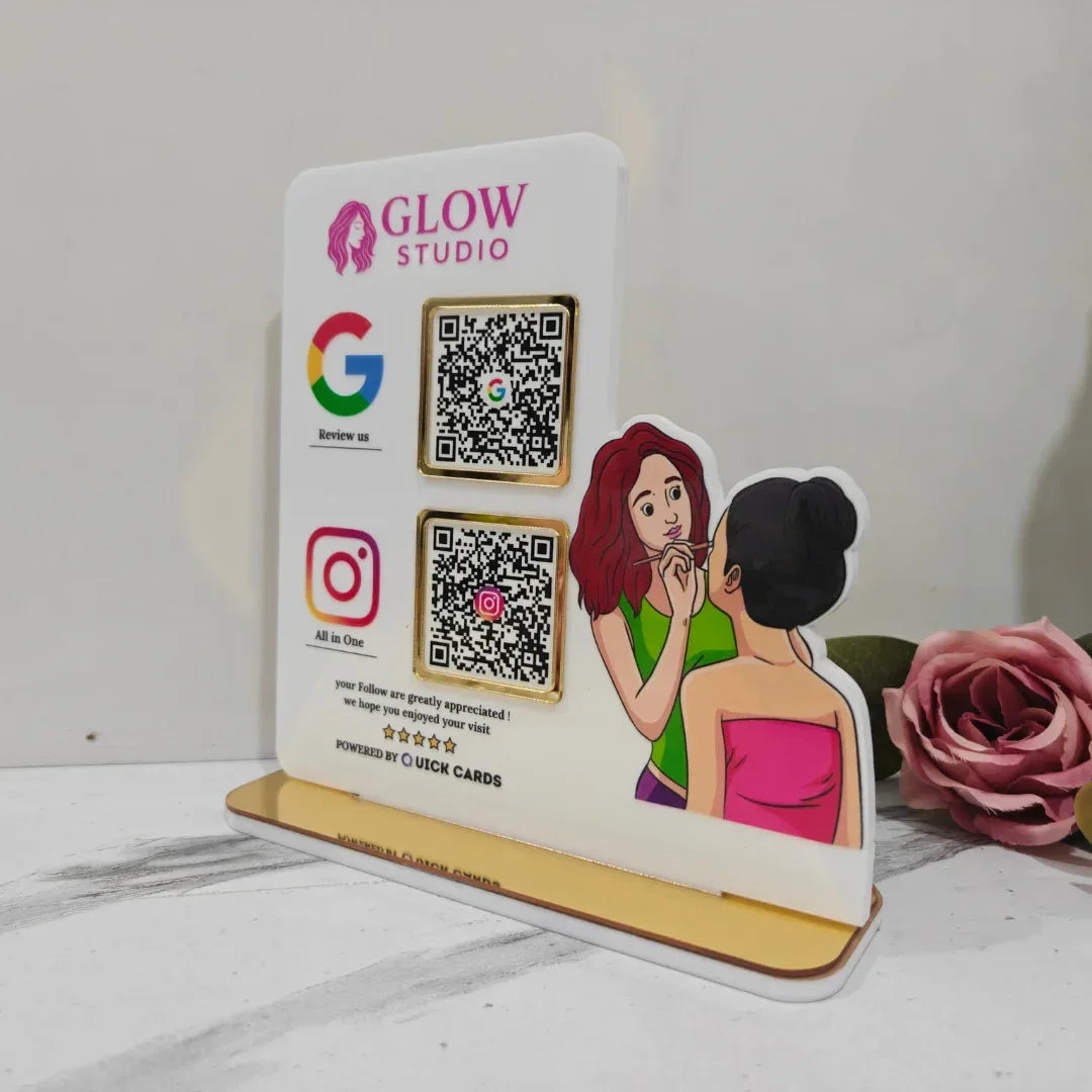 Makeup Style 2 QR Standee - Quick Cards