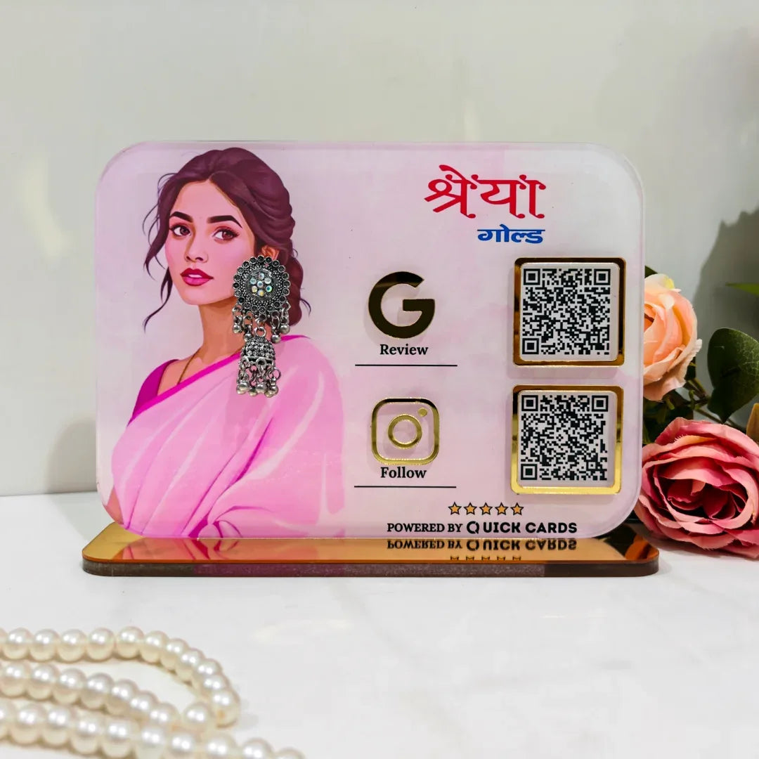 2 QR Standee with jewelry Holder - Quick Cards