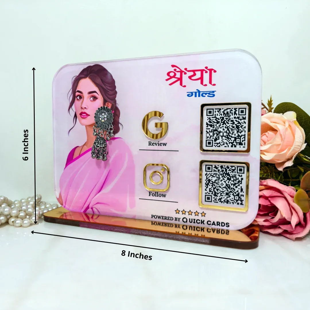 2 QR Standee with jewelry Holder - Quick Cards