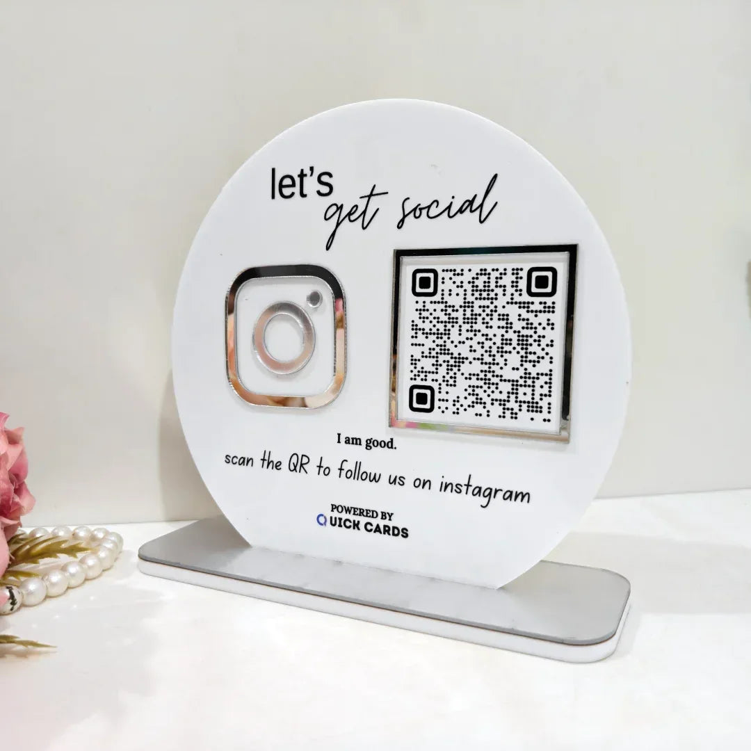 1 QR Round Standee - Quick Cards